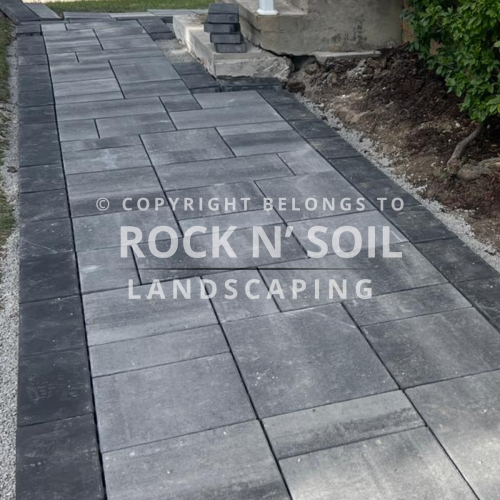 Walkway after interlocking, looking beautiful and professionally finished